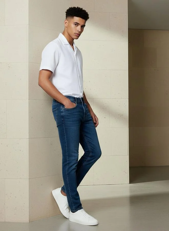 Splash FAV Men Skinny Fit Flexi Waist Pocket Jeans